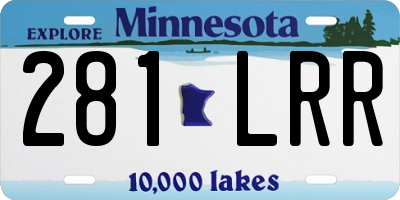MN license plate 281LRR