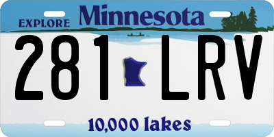 MN license plate 281LRV