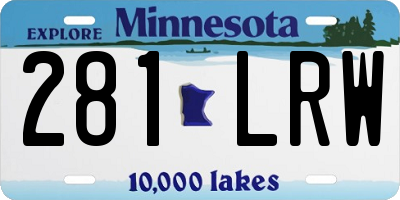 MN license plate 281LRW