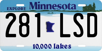 MN license plate 281LSD