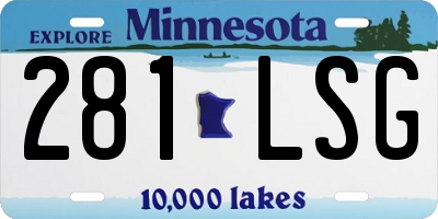 MN license plate 281LSG