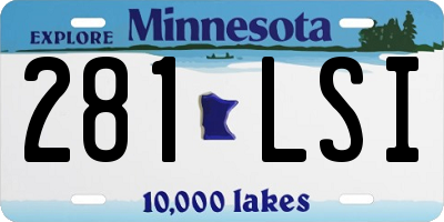 MN license plate 281LSI