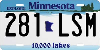 MN license plate 281LSM