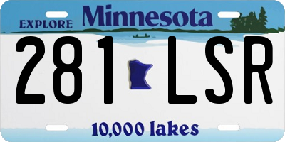 MN license plate 281LSR