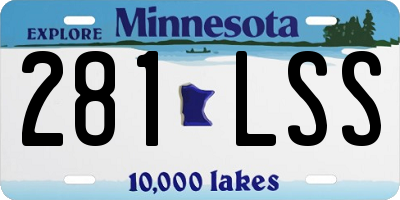 MN license plate 281LSS