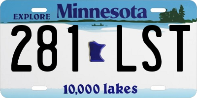 MN license plate 281LST