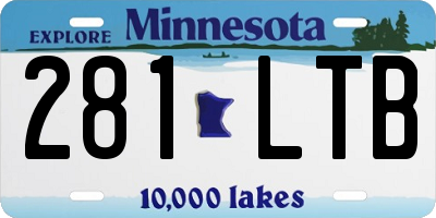 MN license plate 281LTB