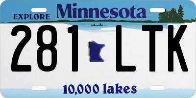 MN license plate 281LTK