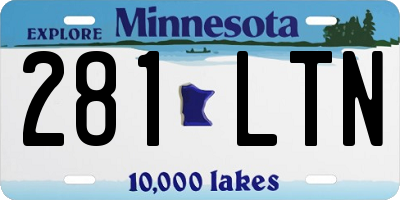 MN license plate 281LTN