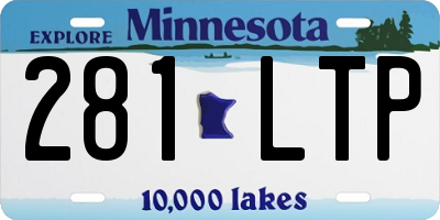 MN license plate 281LTP