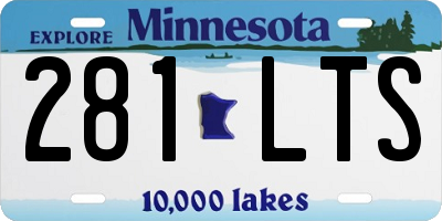 MN license plate 281LTS