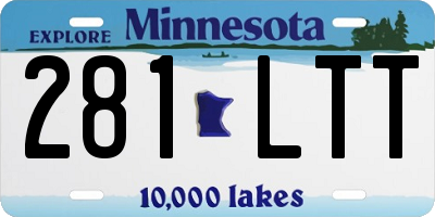 MN license plate 281LTT