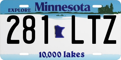 MN license plate 281LTZ