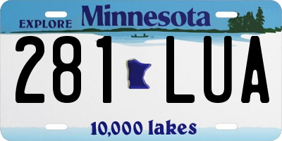 MN license plate 281LUA