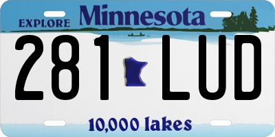 MN license plate 281LUD