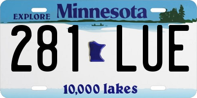 MN license plate 281LUE