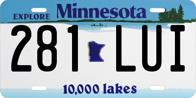 MN license plate 281LUI