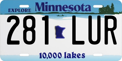 MN license plate 281LUR