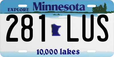 MN license plate 281LUS