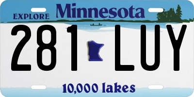 MN license plate 281LUY