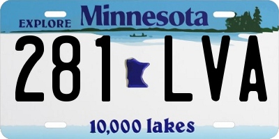 MN license plate 281LVA