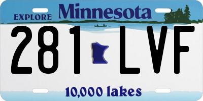 MN license plate 281LVF