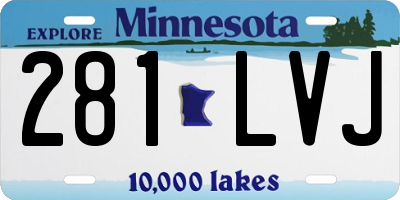 MN license plate 281LVJ