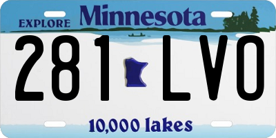 MN license plate 281LVO