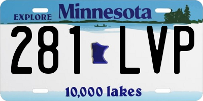 MN license plate 281LVP