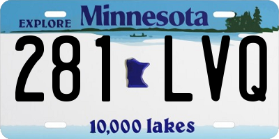 MN license plate 281LVQ