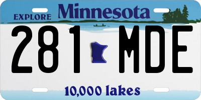 MN license plate 281MDE