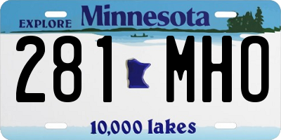 MN license plate 281MHO