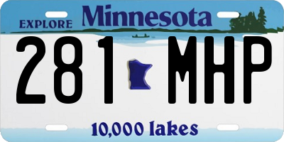 MN license plate 281MHP