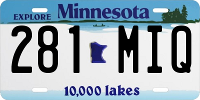 MN license plate 281MIQ