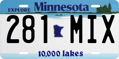 MN license plate 281MIX