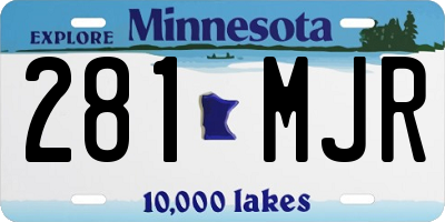 MN license plate 281MJR
