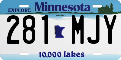 MN license plate 281MJY