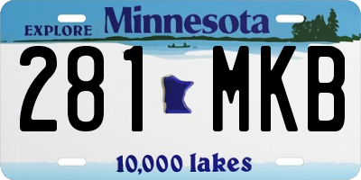 MN license plate 281MKB