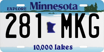 MN license plate 281MKG