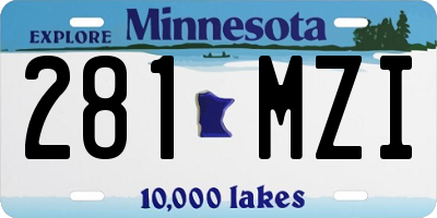 MN license plate 281MZI