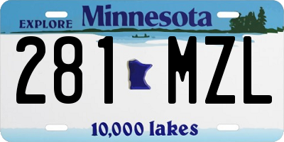 MN license plate 281MZL
