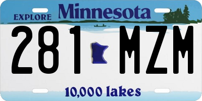 MN license plate 281MZM