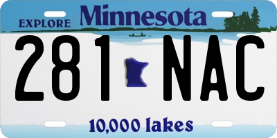 MN license plate 281NAC