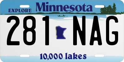 MN license plate 281NAG