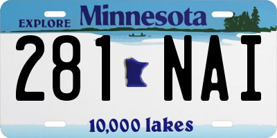 MN license plate 281NAI