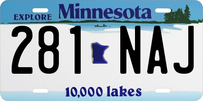 MN license plate 281NAJ