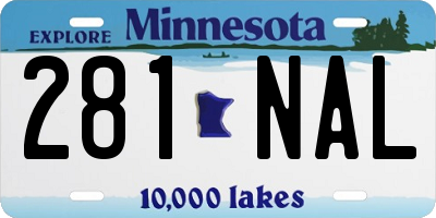 MN license plate 281NAL