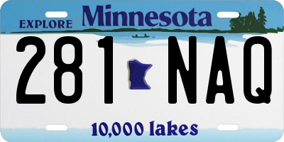 MN license plate 281NAQ