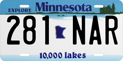 MN license plate 281NAR