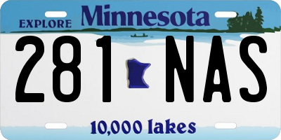 MN license plate 281NAS